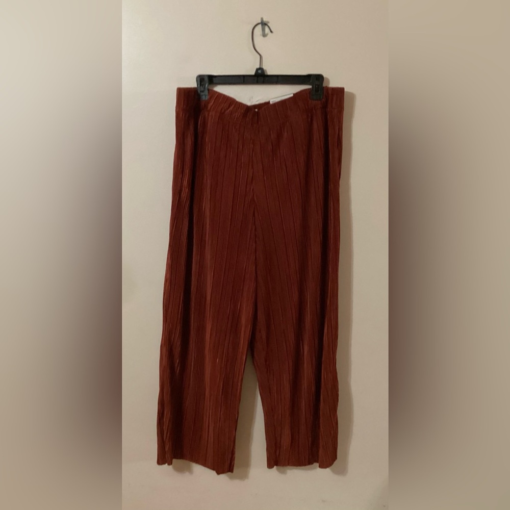 Nine West Crop Wide Leg Pants Copper  XL